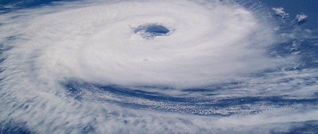 hurricane brewing over the ocean